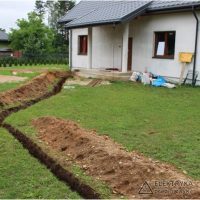 Wykop pod kable zasilające i sygnałowe zewnętrzne