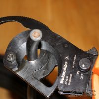 Obcinanie kabla 1 x 50mm² za pomocą KTR 45 R