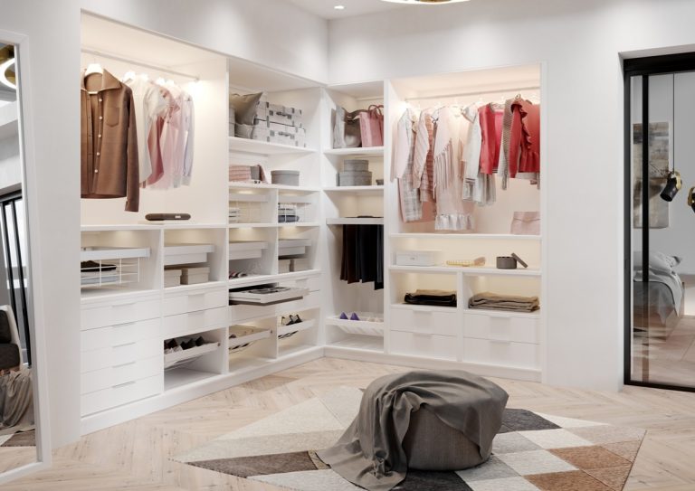 Funkcjonalne oświetlenie garderoby