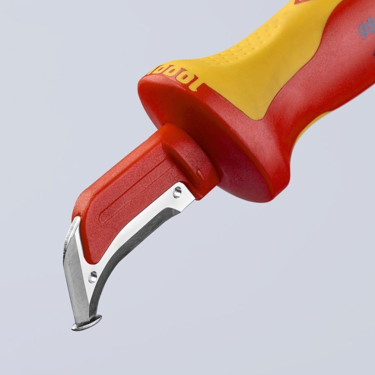 Ostra i nowoczesna tradycja – nóż KNIPEX 9855 VDE ze stopką prowadzącą