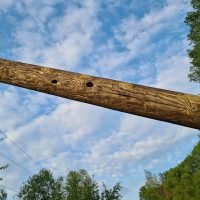 drewniany slup do wymiany