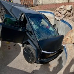 tesla cybertruck pool parking