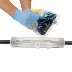 Dwuczęściowy worek rozdzielony ręcznie z żywicą wymieszaną z utwardzaczem