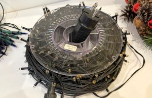 Choinkowe lampki na szpuli po filamencie do drukarki 3D