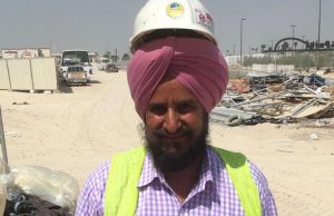 Inż. Sikh na budowie w Dubaju
